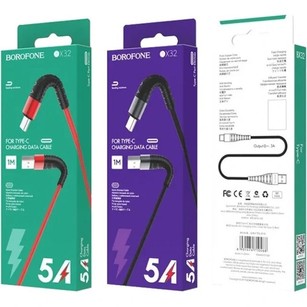 کابل تبدیل USB به UCB-C بروفون مدل BX32 طول 1 متر
